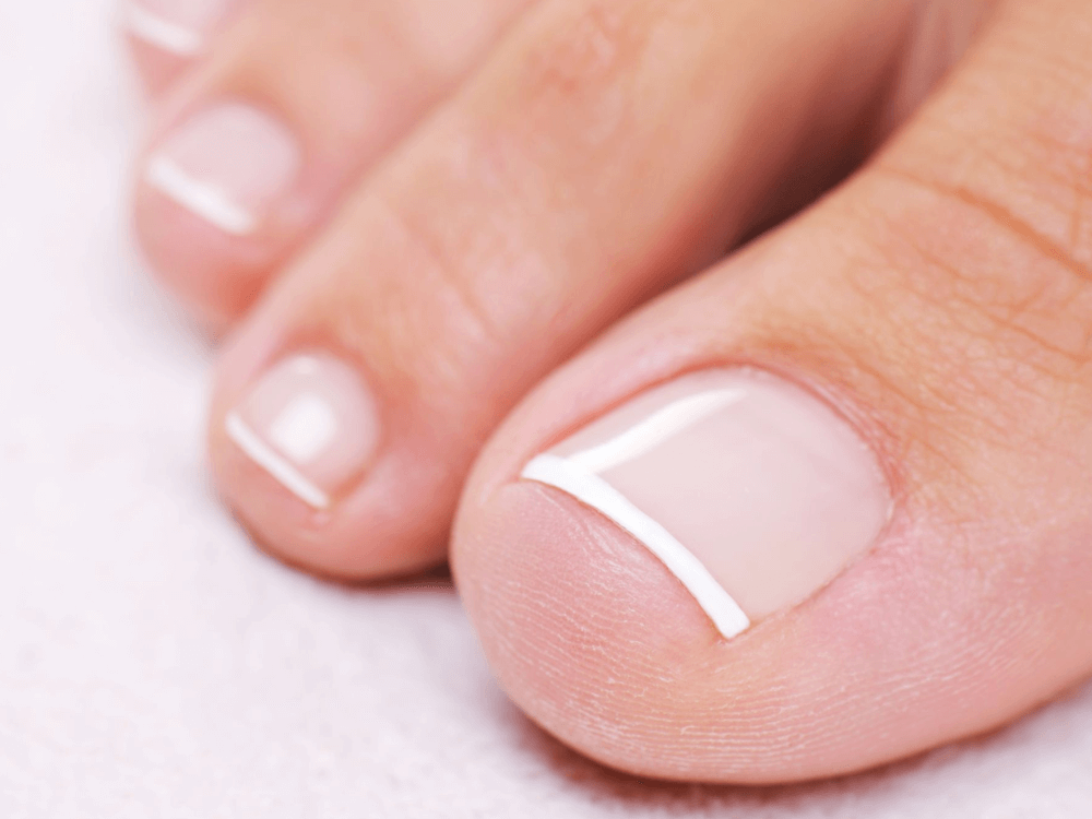 Close up of healthy toe nail